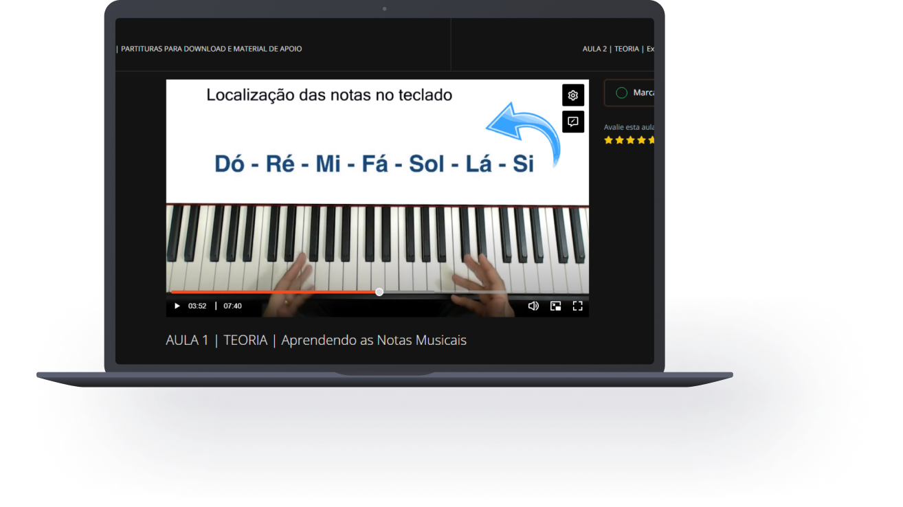 Aula de Piano - Aula 1 iniciante - teclado - Aula de como Tocar