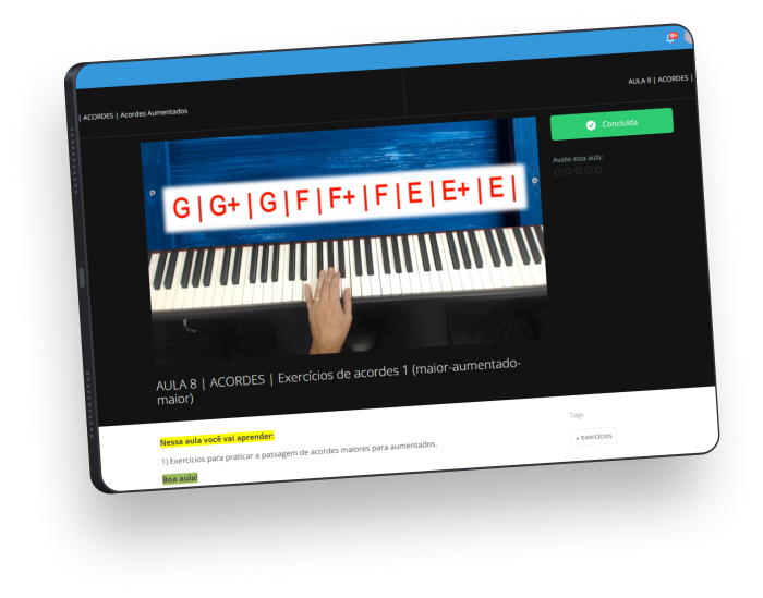Cursos de Aprender acordes no piano online